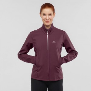 Salomon Agile Softshell Jacke Damen Lila | 65082-SGAN