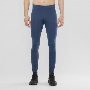 Salomon Agile Warm Tight M Strumpfhose Herren Navy | 69023-NUVI