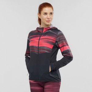 Salomon Agile Wind Laufjacke Damen Schwarz | 07362-SQOX