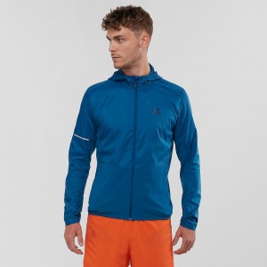 Salomon Agile Wind Laufjacke Herren Blau | 28305-JUIS