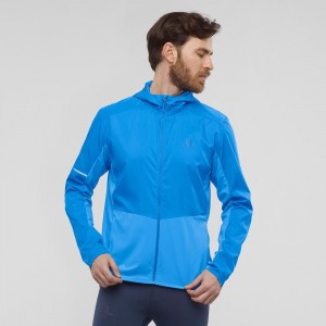 Salomon Agile Wind Laufjacke Herren Blau | 37590-UINO