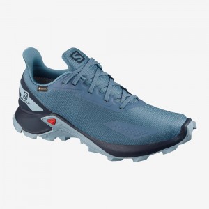 Salomon Alphacross Blast Gtx W Trailrunning Schuhe Damen Blau | 24193-OQZP