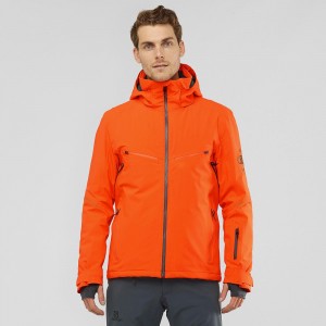 Salomon Brilliant Skijacken Herren Orange | 74512-TVCN