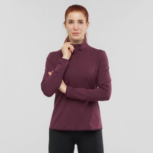 Salomon Essential Lightwarm Pullover Damen Lila | 37092-KXBE