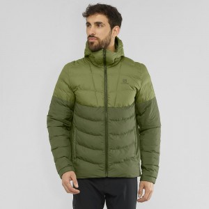 Salomon Essential Xwarm Insulated Hoodie Herren Grün | 47186-GBAN