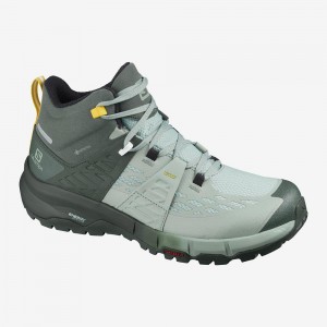 Salomon Odyssey Mid Gtx W Trekking Damen Grün | 05618-PHGR