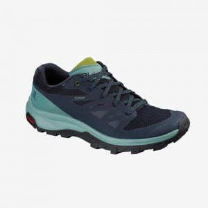 Salomon Outline Gore-Tex Trekking Damen Navy | 48265-VWAQ