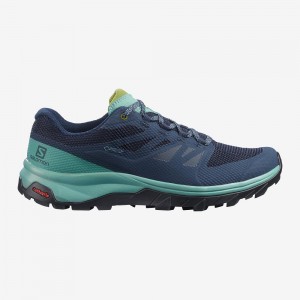 Salomon Outline Weite Gore-Tex Trekking Damen Navy | 79045-STQC