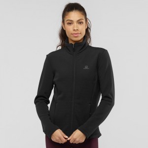 Salomon Radiant Full Zip Mittelschicht W Skijacken Damen Schwarz | 76890-SIEK