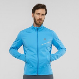 Salomon Rs Softshell Jkt M Jacke Herren Blau | 50384-NZIM