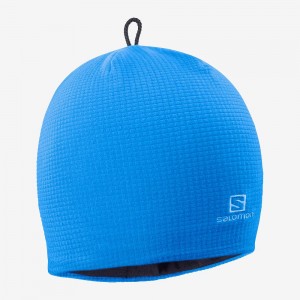 Salomon Rs Warm Beanie Hüte Herren Blau | 53847-YGPC