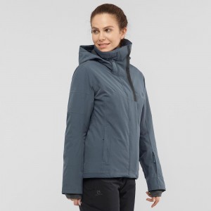 Salomon Speed Skijacken Damen Gray | 09821-RVPS