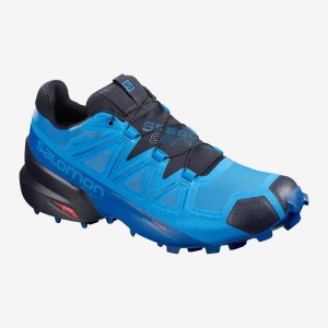 Salomon Speedcross 5 Gore-Tex Trailrunning Schuhe Herren Blau | 25907-JINK