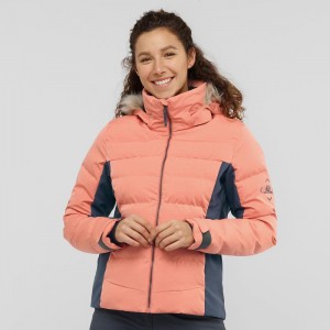 Salomon Stormcozy Skijacken Damen Orange | 67510-HPZM