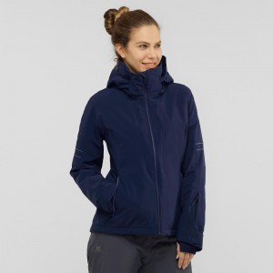 Salomon The Brilliant Jacket W Skijacken Damen Navy | 82564-WYRH