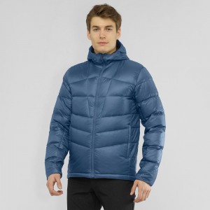 Salomon Transition Down Hoodie M Jacke Herren Navy | 57932-YBHI