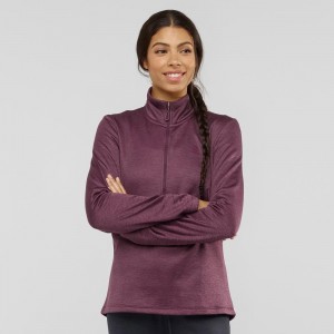 Salomon Transition Half Zip W Skijacken Damen Lila | 43159-QIRB