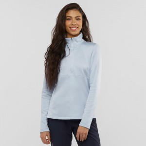 Salomon Transition Half Zip W Skijacken Damen Blau | 23170-ZEGJ