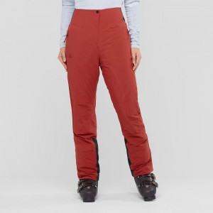 Salomon Warm Ambition W Hose Damen Rot | 28407-ZBTO