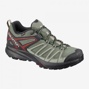 Salomon X Crest Gore-Tex Trekking Herren Grün | 41938-EQFA