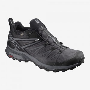 Salomon X Ultra 3 Weite Gore-Tex Trekking Herren Schwarz | 24708-PXNW