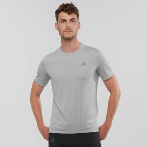 Salomon Xa Tee M Oberteile Herren Gray | 47629-ECLO