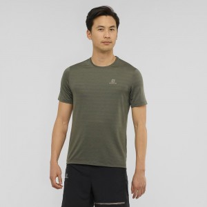 Salomon Xa Tee M Oberteile Herren Grün | 20486-GHXN