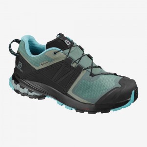 Salomon Xa Wild Gore-Tex Trailrunning Schuhe Damen Blau | 23894-GTIQ