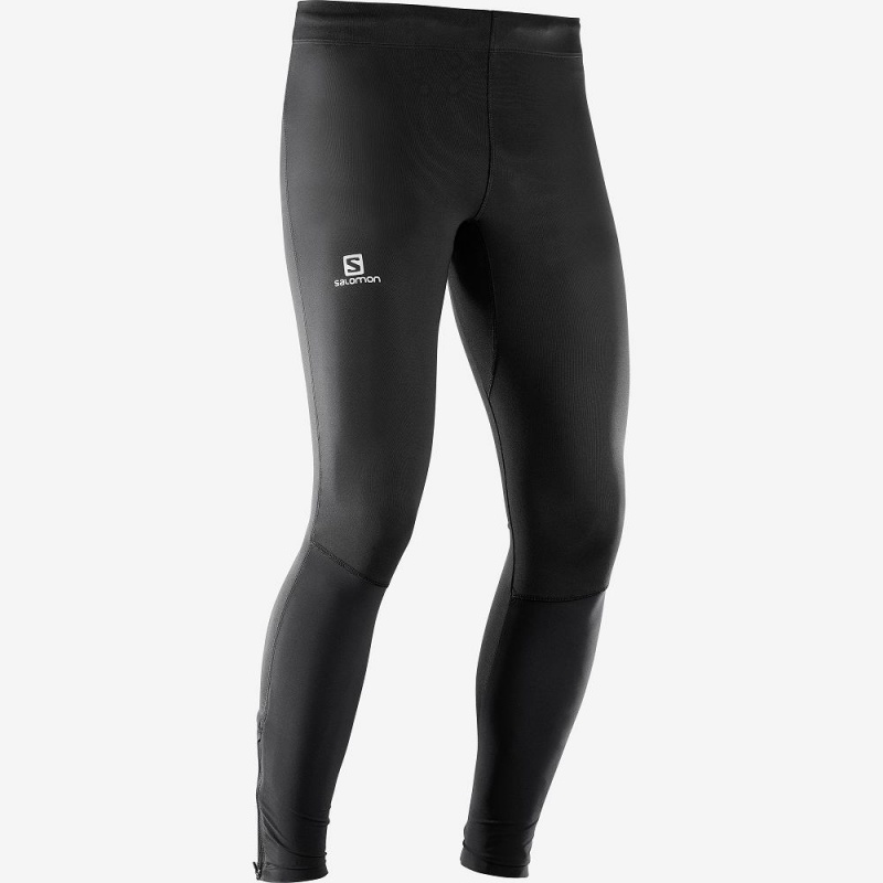 Salomon Agile Long Strumpfhose Herren Schwarz | 85763-QCJX