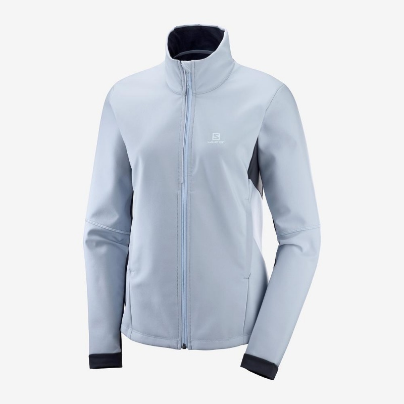 Salomon Agile Softshell Jacke Damen Blau | 24867-CVYW