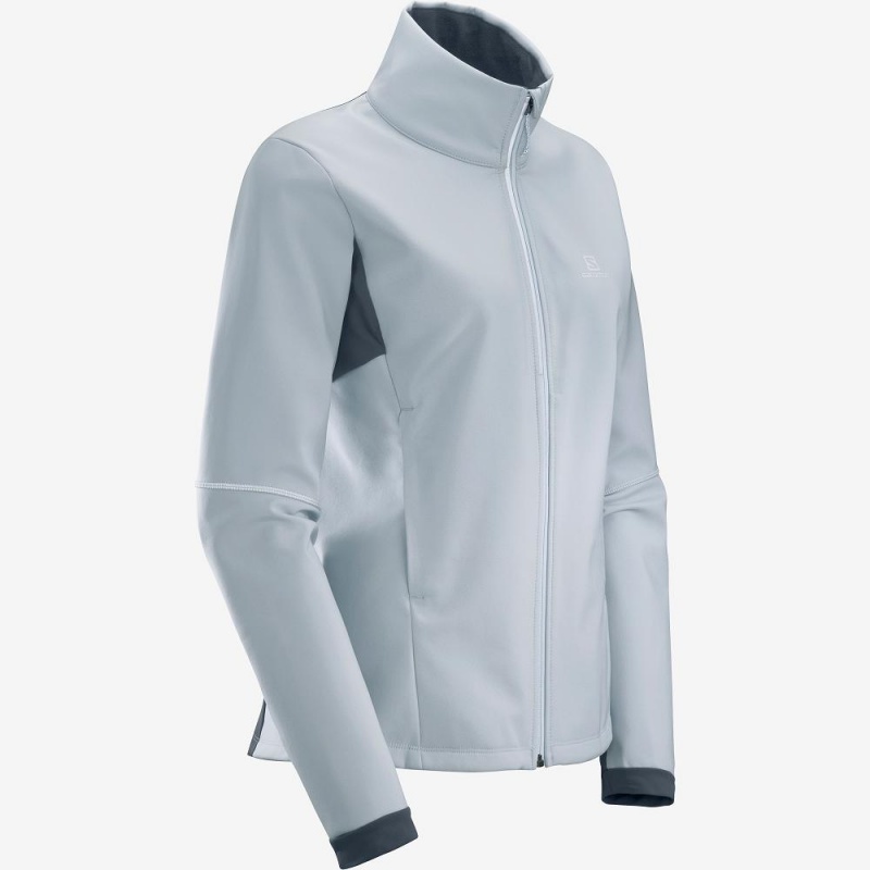 Salomon Agile Softshell Jacke Damen Blau | 24867-CVYW