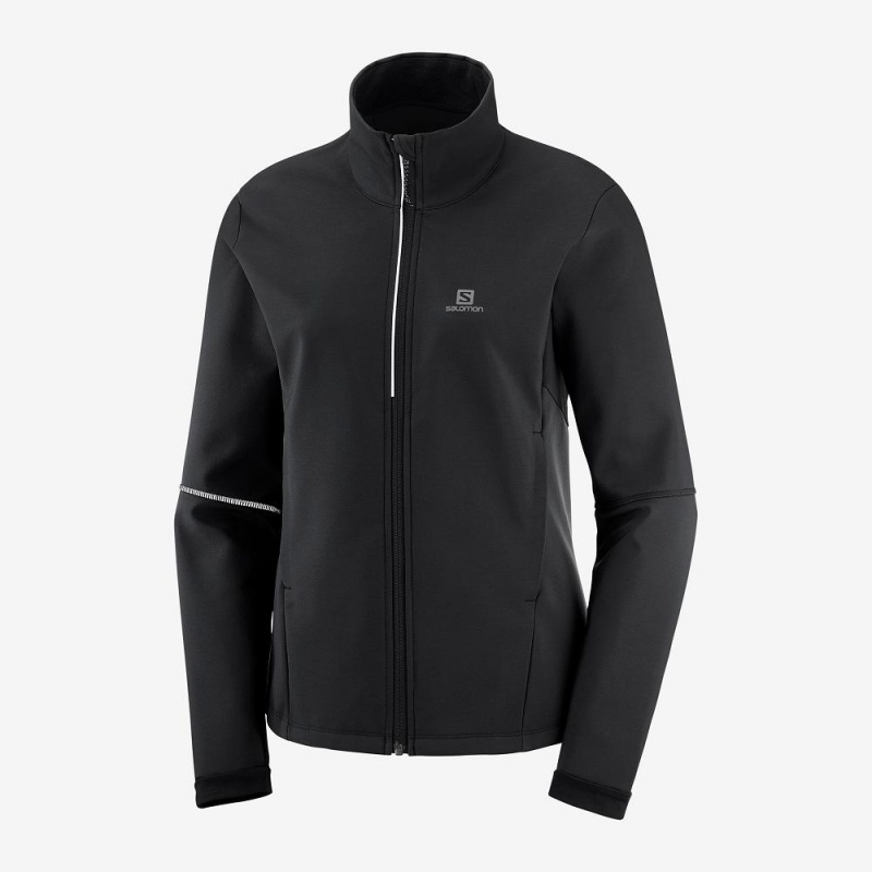 Salomon Agile Softshell Jacke Damen Schwarz | 49608-VQKP