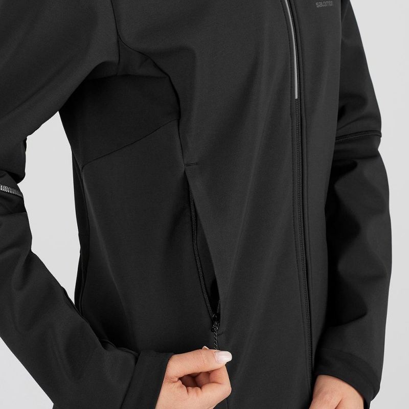 Salomon Agile Softshell Jacke Damen Schwarz | 49608-VQKP