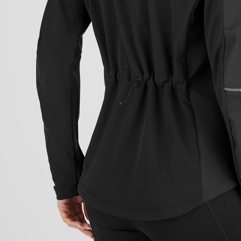 Salomon Agile Softshell Jacke Damen Schwarz | 49608-VQKP