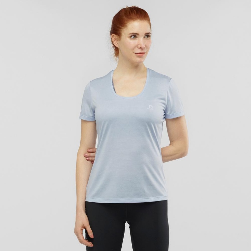 Salomon Agile T-shirts Damen Blau | 04975-CQTO