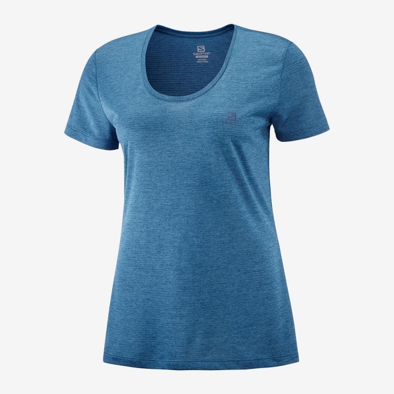 Salomon Agile T-shirts Damen Blau | 91652-ZAJX