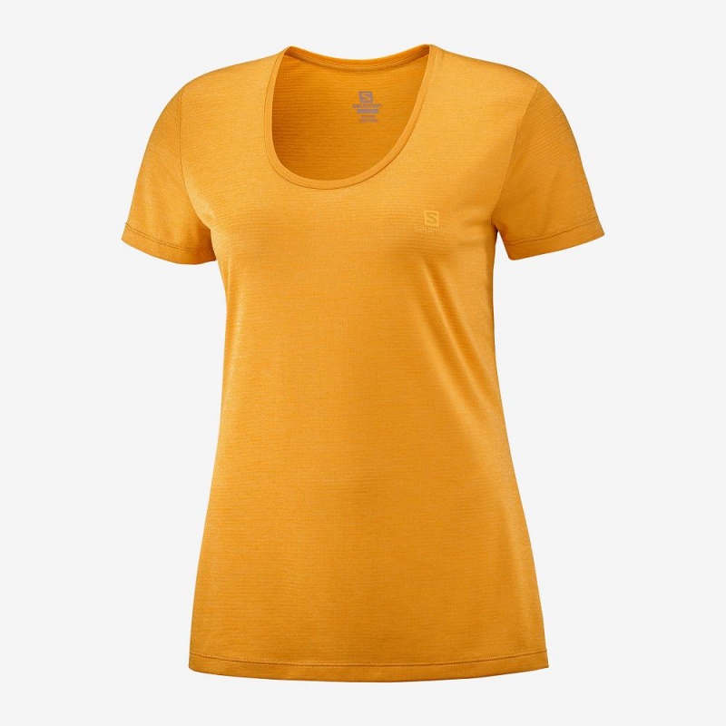 Salomon Agile T-shirts Damen Gelb | 03586-AZJH