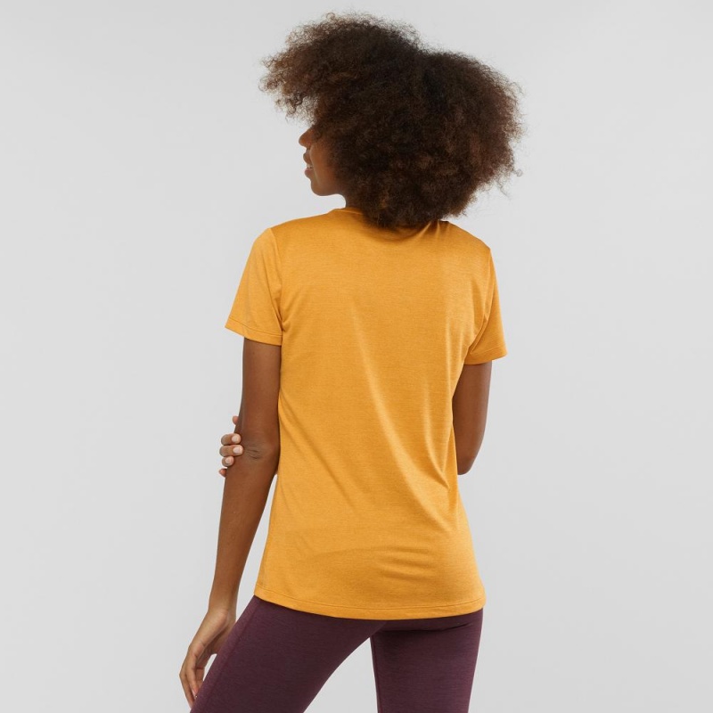 Salomon Agile T-shirts Damen Gelb | 03586-AZJH