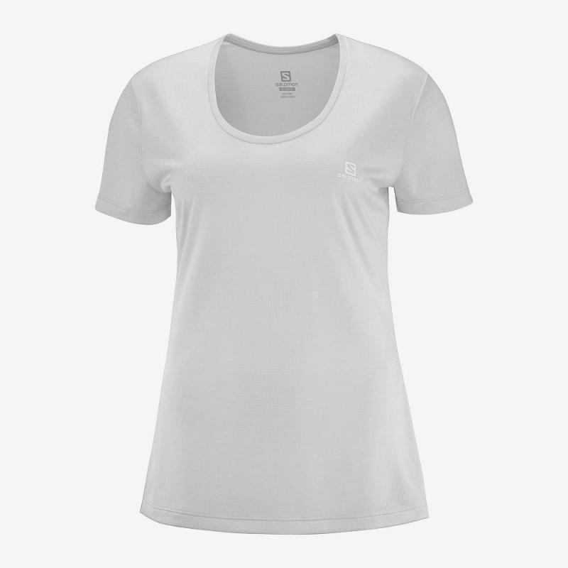 Salomon Agile T-shirts Damen Gray | 97284-ZKPM