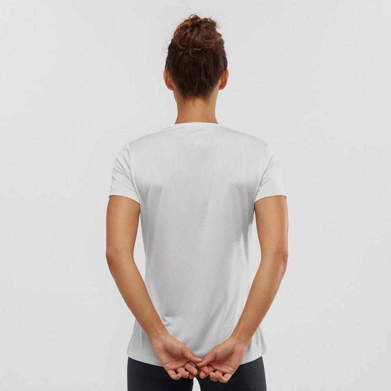 Salomon Agile T-shirts Damen Gray | 97284-ZKPM