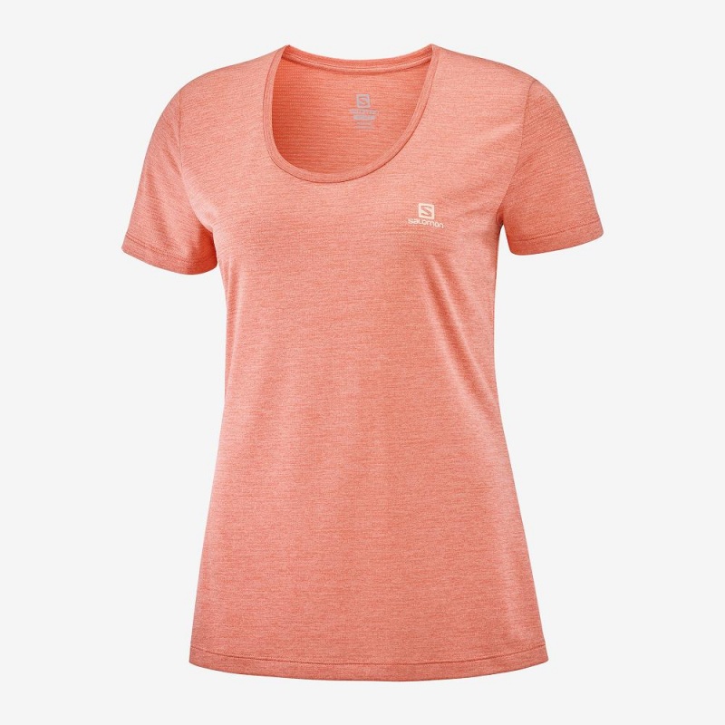 Salomon Agile T-shirts Damen Orange | 72685-IZWT