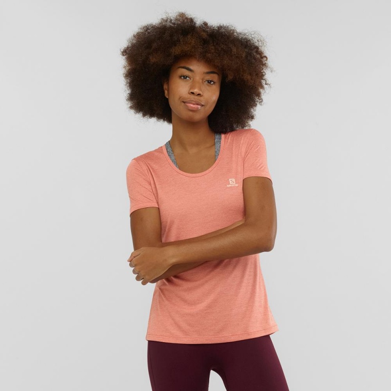 Salomon Agile T-shirts Damen Orange | 72685-IZWT