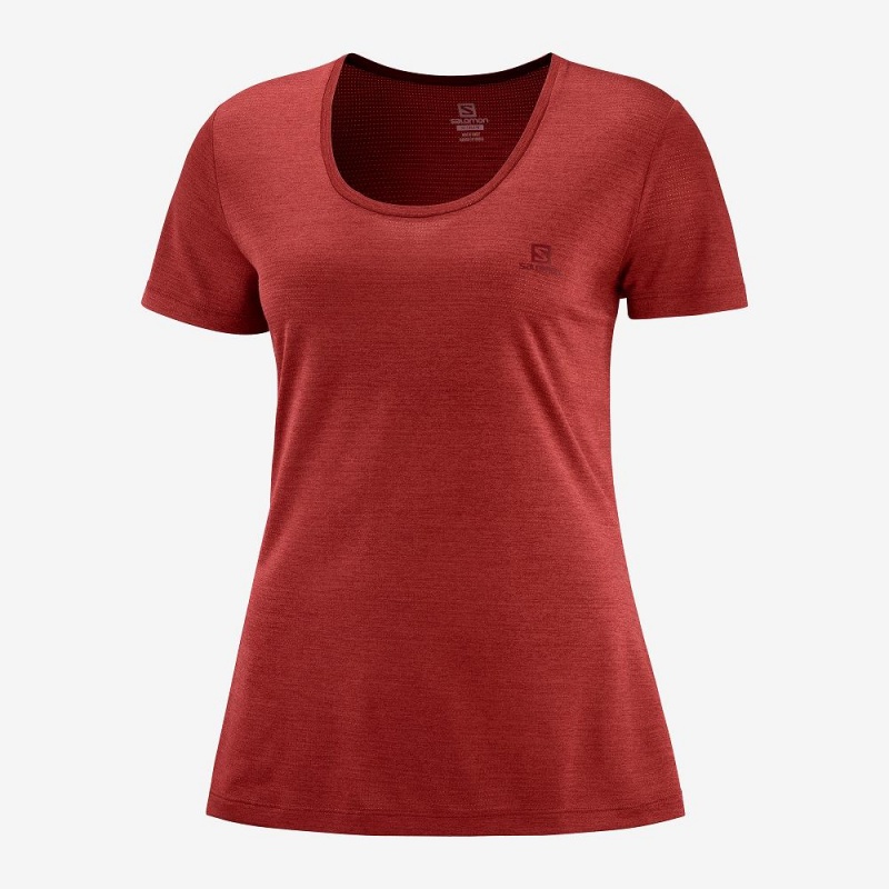 Salomon Agile T-shirts Damen Rot | 82401-PNDT