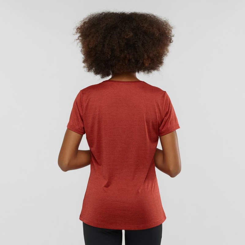 Salomon Agile T-shirts Damen Rot | 82401-PNDT