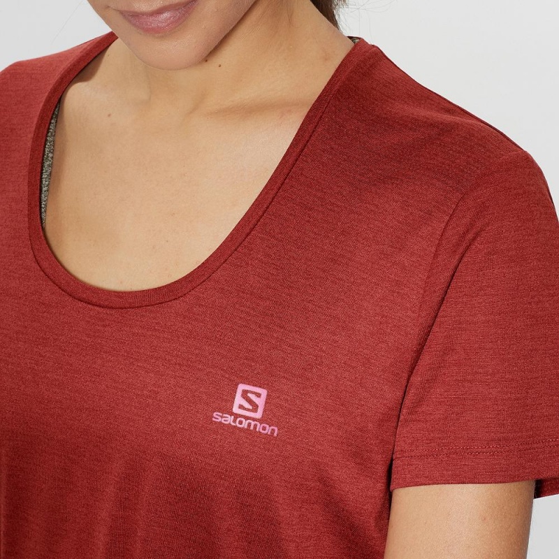 Salomon Agile T-shirts Damen Rot | 82401-PNDT