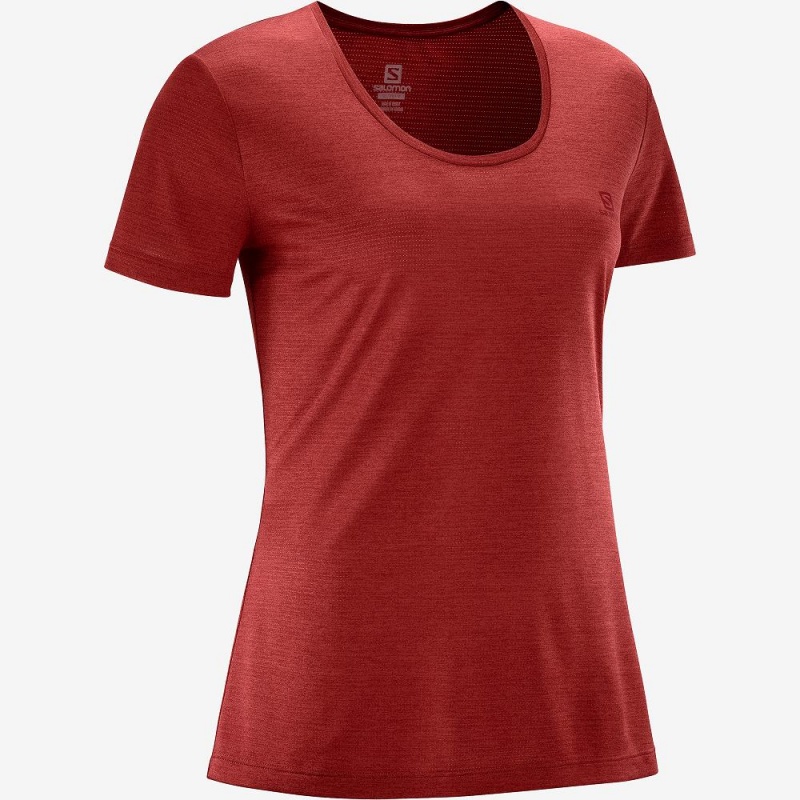 Salomon Agile T-shirts Damen Rot | 82401-PNDT