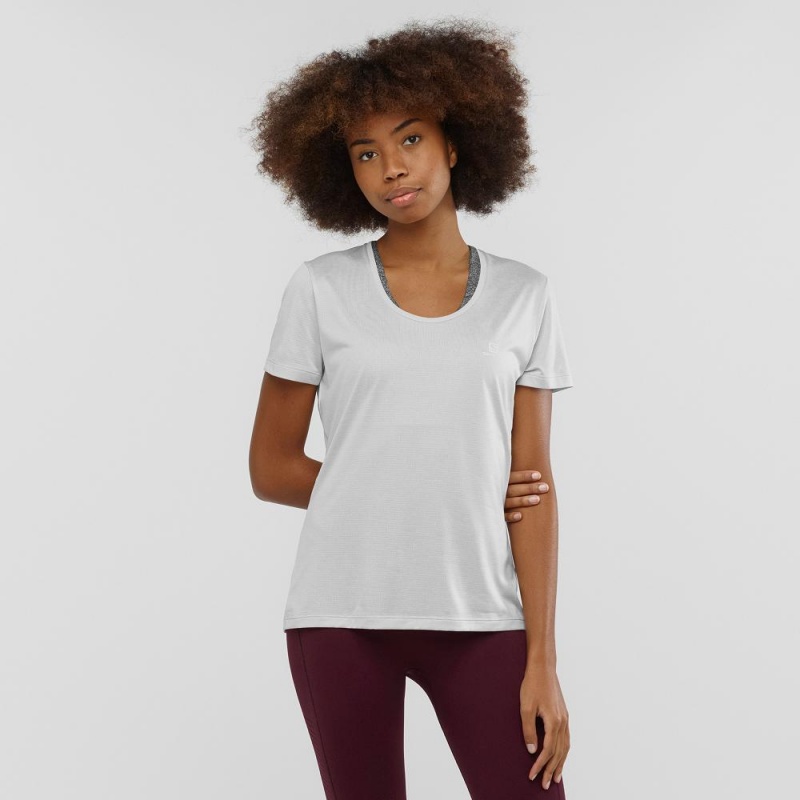 Salomon Agile T-shirts Damen Weiß | 47609-JVRG