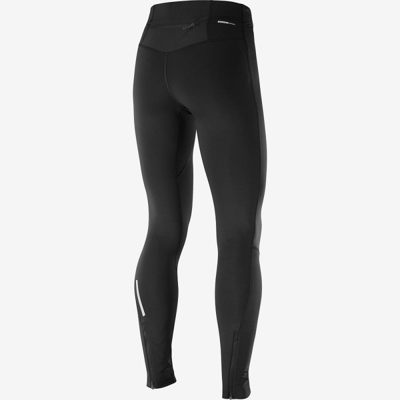 Salomon Agile Warm Tight M Strumpfhose Herren Schwarz | 58023-PKIU