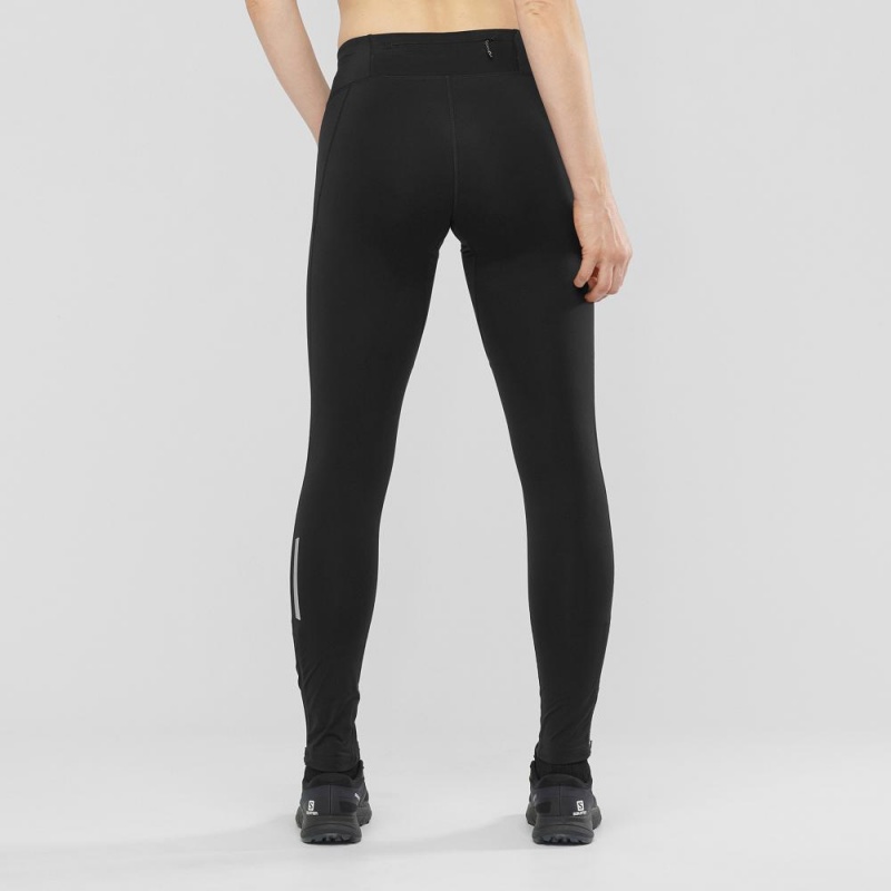 Salomon Agile Warm Tight W Strumpfhose Damen Schwarz | 49107-CKSO