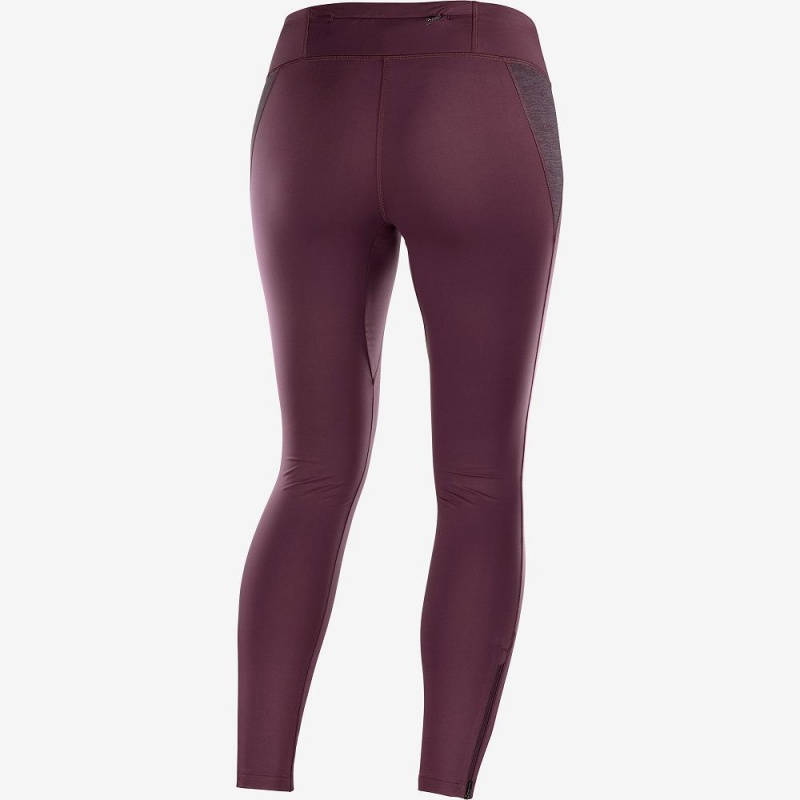 Salomon Agile Warm Tight W Strumpfhose Damen Lila | 74513-RDHG